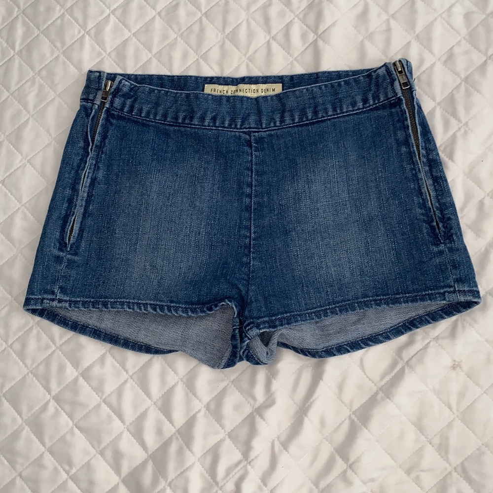 French connection denim short shorts